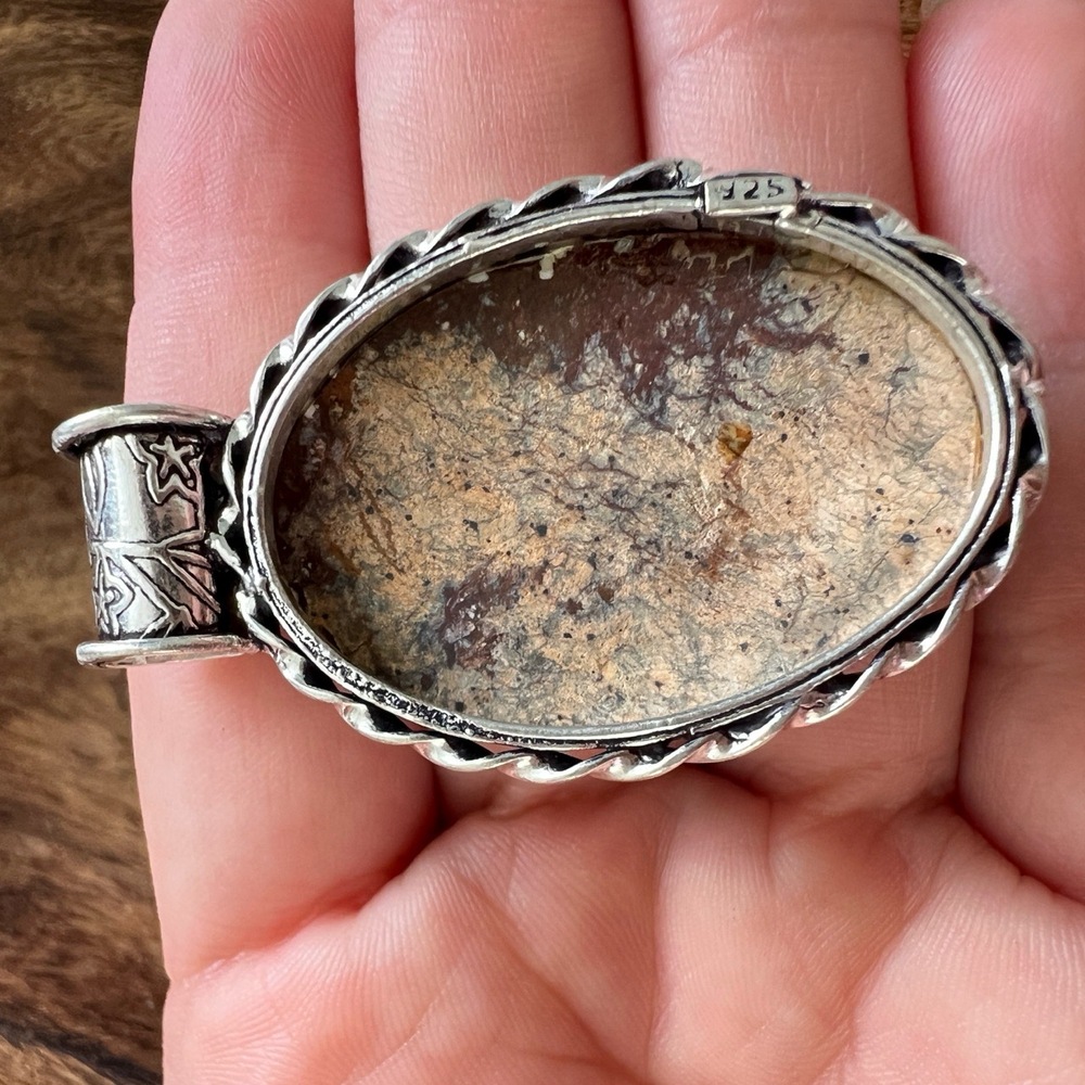 GORGEOUS WILD HORSE JASPER PENDANT - Picture 12 of 12